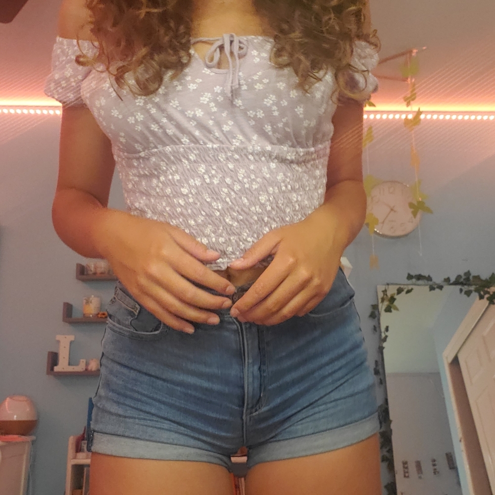FLORAL PACSUN OFF THE SHOULDER TOP!!